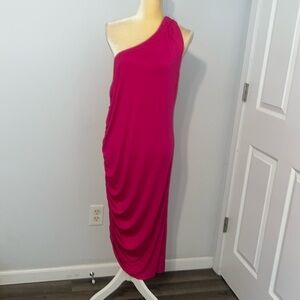 A New Day Pink One Shoulder Sheath Dress Size XXL